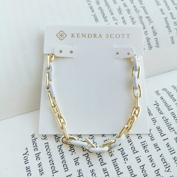 Kendra Scott Jewelry - NEW Kendra Scott Bailey Gold White Mix Chain Necklace Authentic